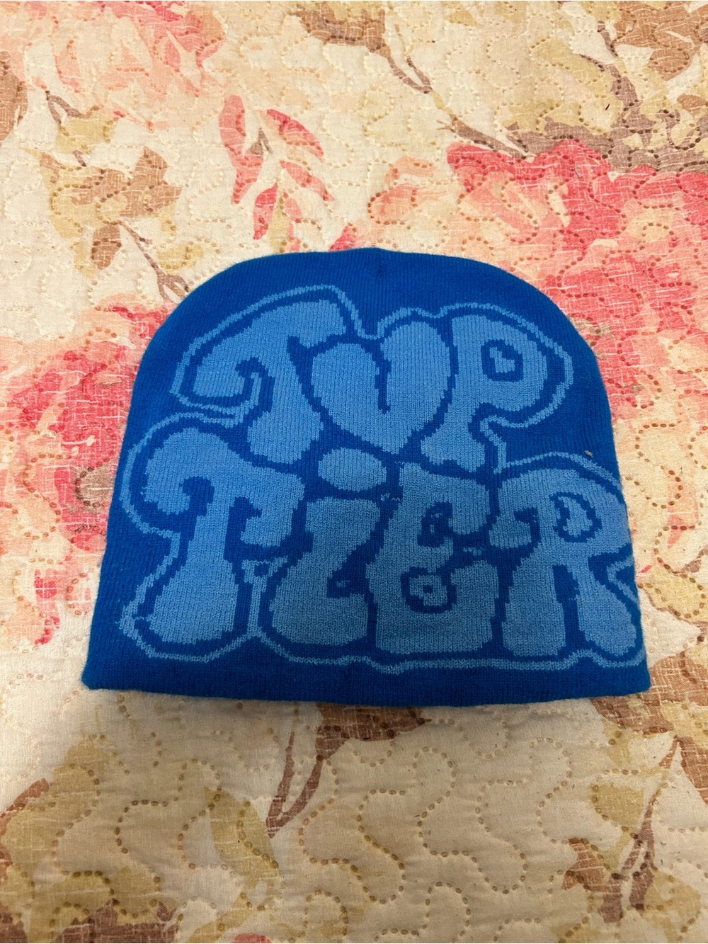 SHEIN Blue Graphic Knit Beanie